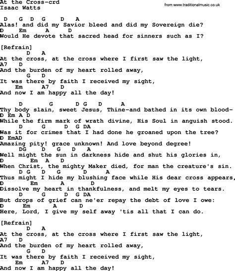 At The Cross Lyrics and Chords .